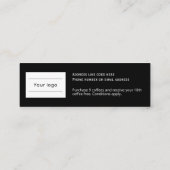 Coffee Loyalty Card, sauber und einfach schwarz Treuekarte (Rückseite)