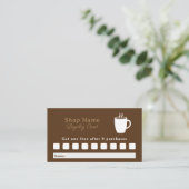 Coffee Loyalty Card Visitenkarte (Stehend Vorderseite)