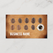 Coffee Loyalty Punch Card Vintag altes Papier Treuekarte (Vorderseite)