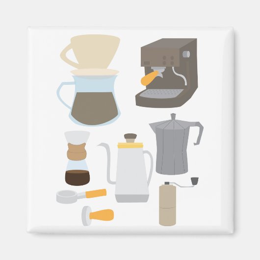 Coffee Maker Tools Magnet (Vorne)