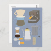Coffee Maker Tools Postkarte (Vorne/Hinten)