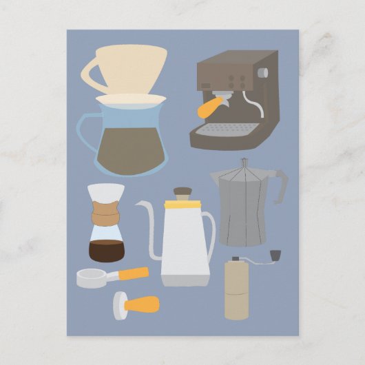 Coffee Maker Tools Postkarte (Vorderseite)