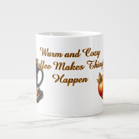 Coffee Makes Things Happen Jumbo-Tasse (Vorderseite)