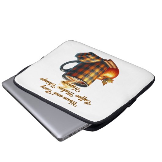 Coffee Makes Things Happen Laptopschutzhülle (Vorne Knopf)