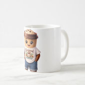 Coffee Man – Fun Design for True Caffeine Kings Kaffeetasse (VorderseiteRechts)