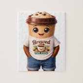Coffee Man – Fun Design for True Caffeine Kings Puzzle (Vertikal)