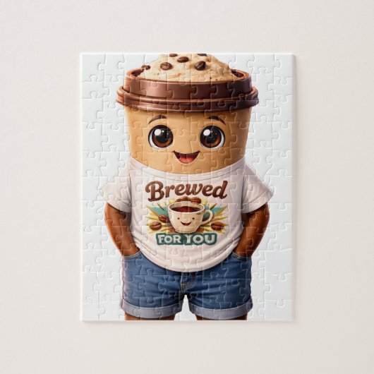 Coffee Man – Fun Design for True Caffeine Kings Puzzle (Vertikal)