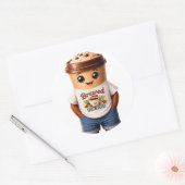 Coffee Man – Fun Design for True Caffeine Kings Runder Aufkleber (Umschlag)