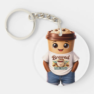 Coffee Man – Lustiges Design für wahre Kaffeekönig Schlüsselanhänger