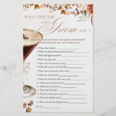 Coffee Martini What Groom Say Bridal Shower Game (Vorderseite)