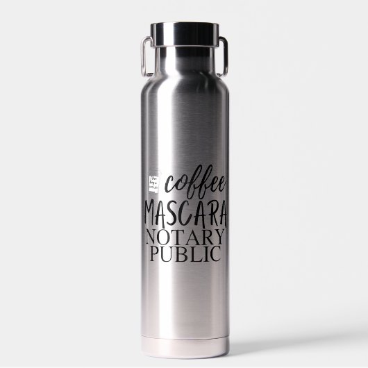 Coffee Mascara Notar Öffentliche Wasserflasche Trinkflasche (Vorne)