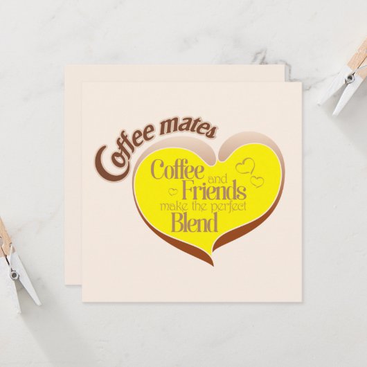 Coffee mates karte (Vorderseite/Rückseite Beispiel)
