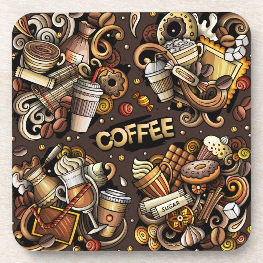 Coffee Medley Cups | Kaffeekork-Untersetzer Getränkeuntersetzer (Vorderseite)