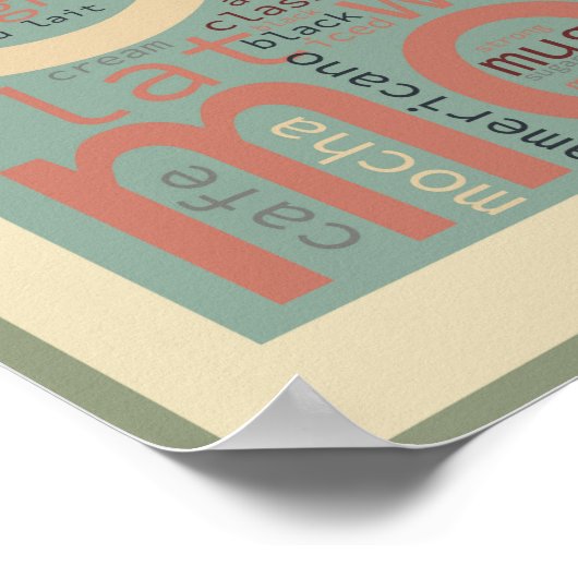 Coffee Menu Art Poster (Ecke)