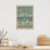 Coffee Menu Art Poster (Küche)