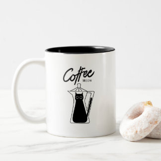 Coffee Meow Süße Katze Kaffeemaschine Tasse