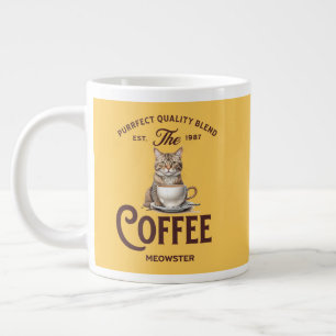 Coffee Meowster: Lustiges Katzenliebhaber-Geschenk Jumbo-Tasse