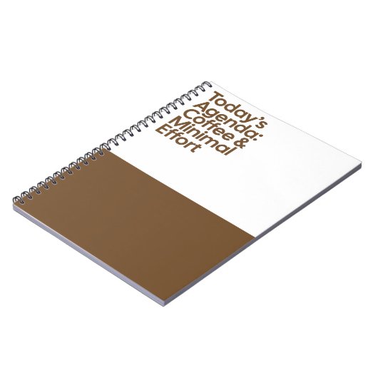 Coffee Minimal Effort Notebook Notizblock (Linke Seite)