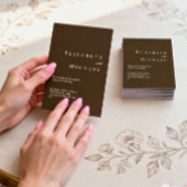 Coffee Minimalist Boho Elegant Script Wedding Einladung