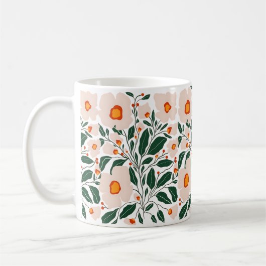Coffee Mug  Aesthetic Flower Kaffeetasse (Links)