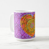 Coffee Mug Aztec Heart Design Kaffeetasse (Vorderseite Links)