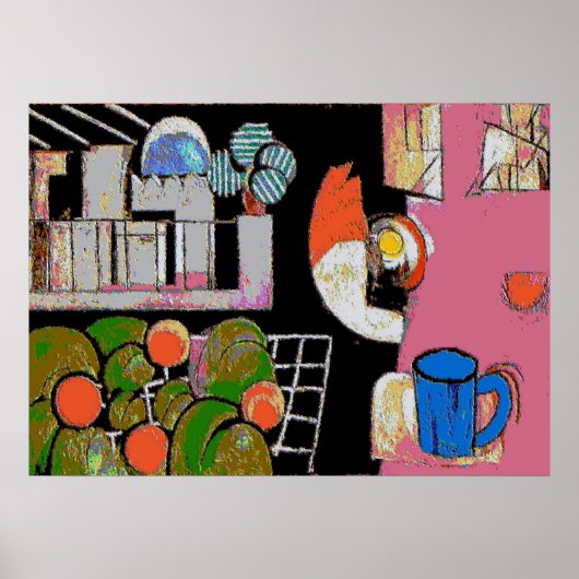 Coffee Mug Blue, Matisse Style Poster (Vorne)