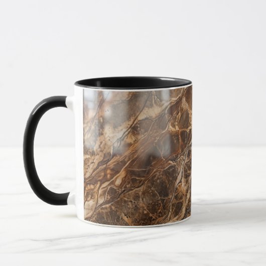 Coffee Mug Brown Marble Texture Stone Pattern Tasse (Links)