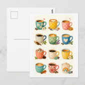 Coffee Mug Collage Postkarte (Vorne/Hinten)