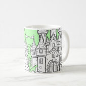 Coffee Mug Decorated with an Image of a Castle Kaffeetasse (VorderseiteRechts)