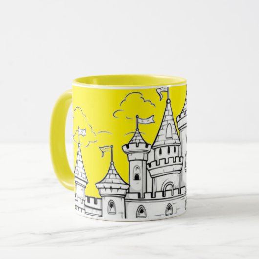 Coffee Mug Decorated with an Image of a Castle Tasse (Vorderseite Links)