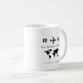 Coffee Mug for an airplane pilot Kaffeetasse (VorderseiteRechts)