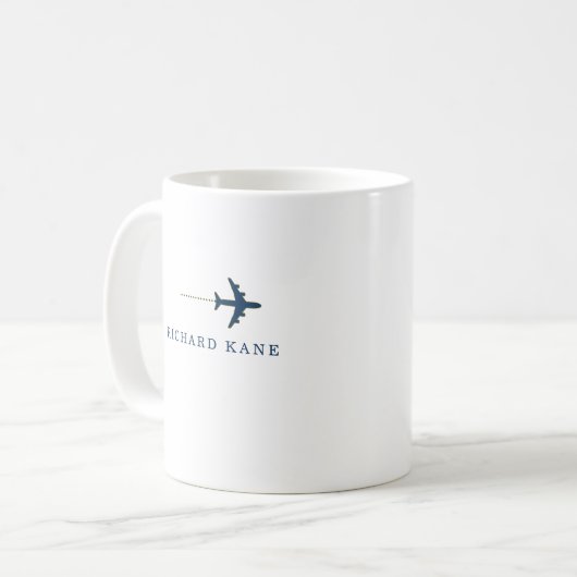 Coffee Mug for an airplane pilot Kaffeetasse (Vorderseite Links)