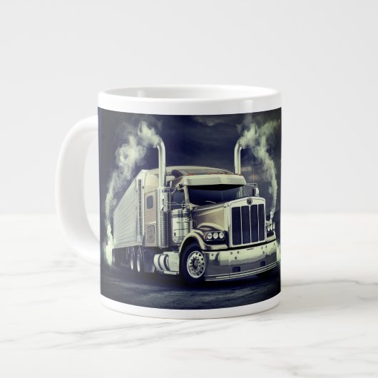 Coffee mug for the Truck Driving Pro Jumbo-Tasse (Vorderseite Links)