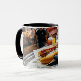 Coffee Mug Hot Dog Street Food Culinary Tasse