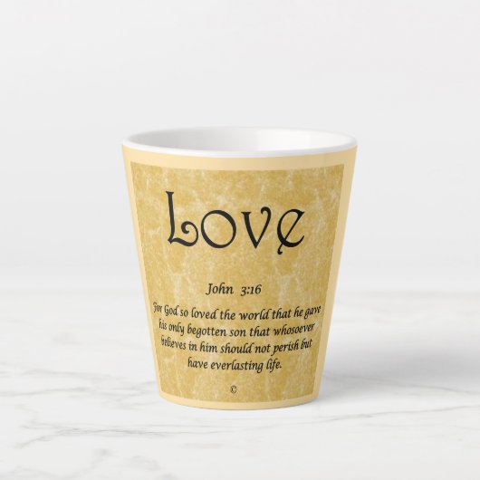 coffee mug-Love 3;16 Milchtasse (Vorderseite)