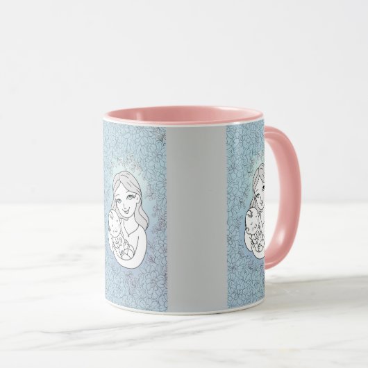 Coffee Mug,mom and son Tasse (VorderseiteRechts)