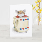 Coffee Mug Mouse Card Karte (Gelbe Blume)