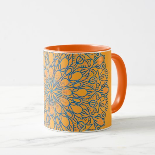 Coffee Mug Orange Color Tasse (VorderseiteRechts)