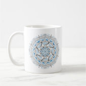 Coffee Mug Original Mandala Design 2-sided Blue Kaffeetasse (Links)