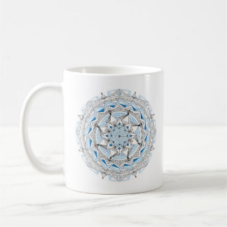 Coffee Mug Original Mandala Design 2-sided Blue Kaffeetasse