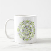 Coffee Mug Original Mandala Design 2-sided Green Kaffeetasse (Links)