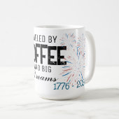 Coffee Mug Patriotic 4th of July Custom Name Kaffeetasse (VorderseiteRechts)