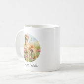 Coffee Mug – Peace Love Saluki Dog Lover Mug Kaffeetasse (Vorderseite Links)