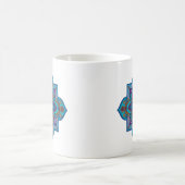 Coffee mug, vibrant purple and blue mandala kaffeetasse (Mittel)