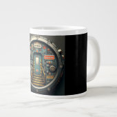 Coffee Mug with a Humorous Digital Design Jumbo-Tasse (Vorderseite Rechts)