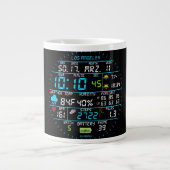 Coffee Mug with a Humorous Digital Design Jumbo-Tasse (Vorderseite)