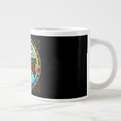 Coffee Mug with a Humorous Digital Design Jumbo-Tasse (Rechts)