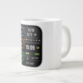 Coffee Mug with a Humorous Digital Design Jumbo-Tasse (Vorderseite Rechts)