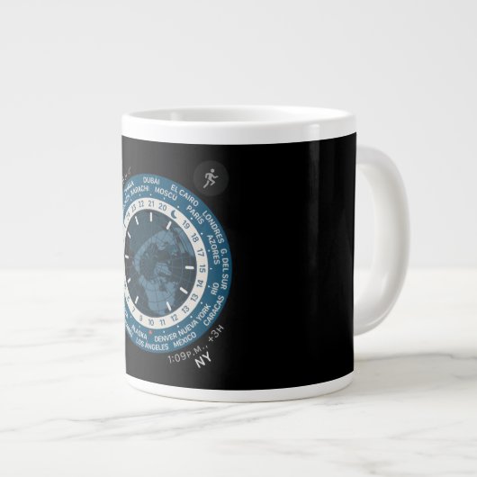 Coffee Mug with a Humorous Digital Design Jumbo-Tasse (Vorderseite Rechts)