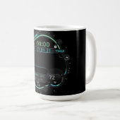 Coffee Mug with a Humorous Digital Design Kaffeetasse (VorderseiteRechts)